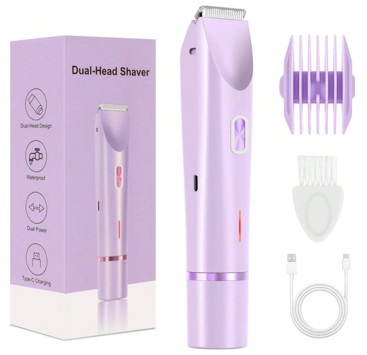 2-in-1 Women’s Bikini Trimmer – Smooth, Safe & Waterproof