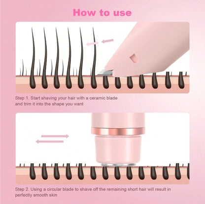 2-in-1 Women’s Bikini Trimmer – Smooth, Safe & Waterproof